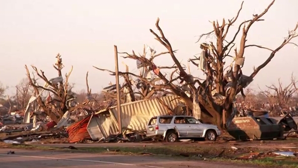 At least 24 reports of tornadoes were issued to the US National Weather Service