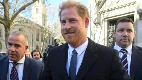 Prince Harry arriving at the High Court in London on Monday