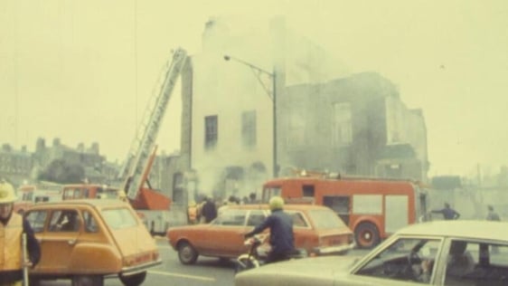 Building on fire, Dorset Street Lower (1978)