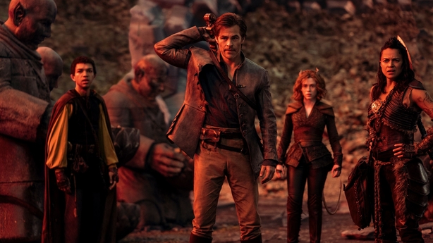 Justice Smith plays Simon, Chris Pine plays Edgin, Sophia Lillis plays Doric and Michelle Rodriguez plays Holga in Dungeons & Dragons: Honor Among Thieves (Paramount Pictures/eOne/PA)
