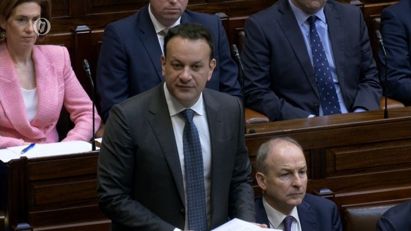An Taoiseach Leo Varadkar ag labhairt le linn na díospóireachta i nDáil Éirinn