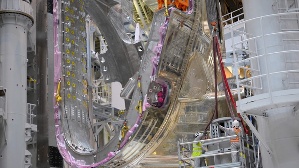 Engineers working on the ITER international nuclear fusion project in southern France. Photo: Nicolas Tucat/AFP via Getty Images