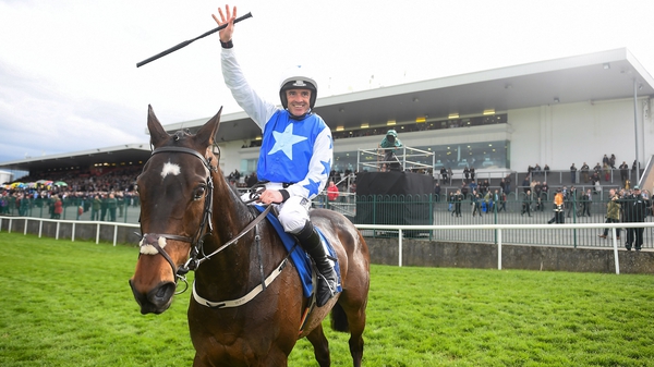 Ruby Walsh announced his retirement after winning the Punchestown Gold Cup celebrates on Kemboy in 2019