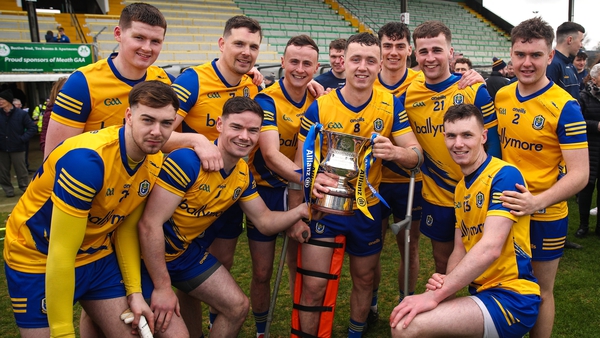 Roscommon's Eoin Fitzgerald (8) celebrates with his team-mates