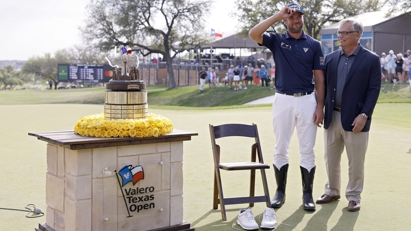 Canada's Corey Conners collected a new pair of cowboy boots as part of his prize for winning in the Lone Star State