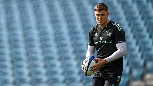 Garry Ringrose at training in the RDS today