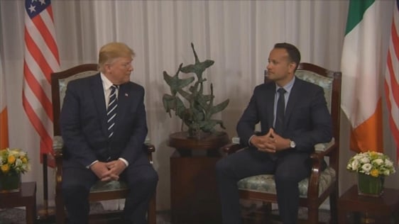 US President Donald Trump and Taoiseach Leo Varadkar at Shannon Airport (2019)