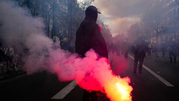 There were violent clashes with police in Paris