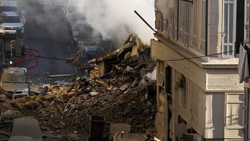 Fire hampers search after Marseille building collapses