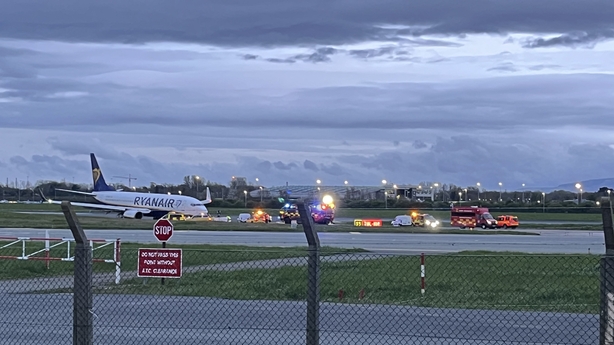 Emergency services pictured at the scene this evening