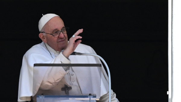 Pope Francis spent five days in a Rome hospital at the end of March for bronchitis (file image)