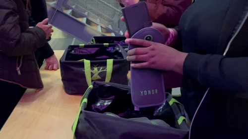 The Yondr pouches are used in entertainment spaces but also in schools and courtrooms