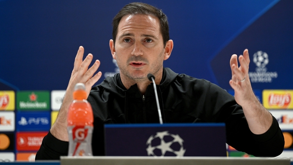 Frank Lampard speaking at the pre-match press conference in Madrid