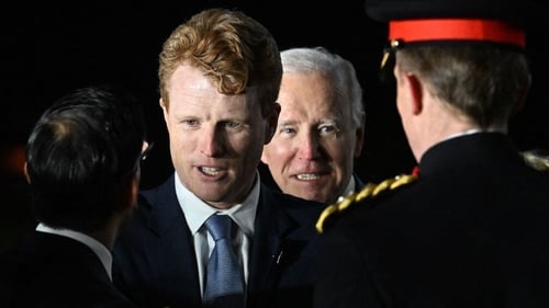 Joe Biden arrives in Belfast with US Special Envoy for Northern Joe Kennedy