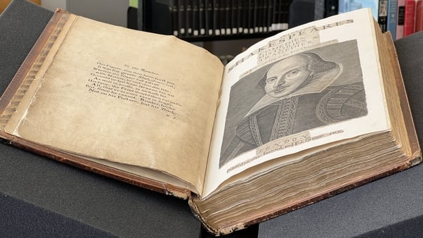 Trinity College holds Ireland's only copy of Shakespeare's First Folio.