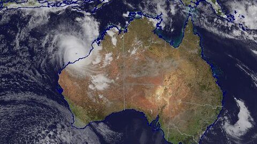 The system is west of the town of Broome (Pic: Australia's Bureau of Meteorology)