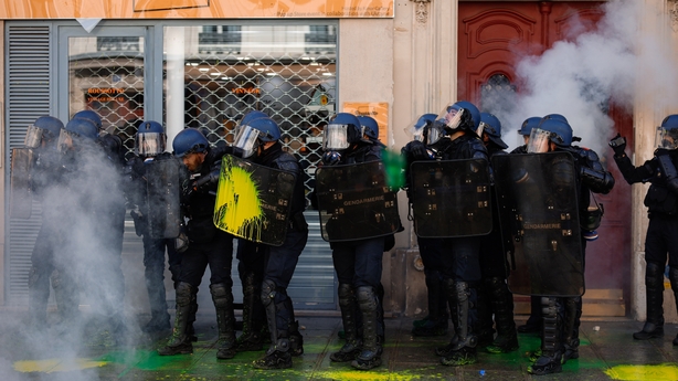 French pension protesters flood LVMH headquarters in Paris