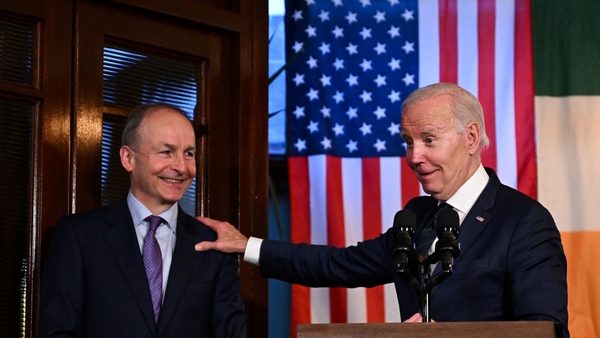 During a speech at The Windsor Pub in Dundalk, Biden mistakingly referred to the 'Black and Tans' instead of the All Blacks rugby team Photo: Getty Images