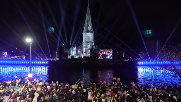 The White House estimated that 27,000 people turned up to hear President Biden speak outside St. Muredach's Cathedral in Ballina, County Mayo