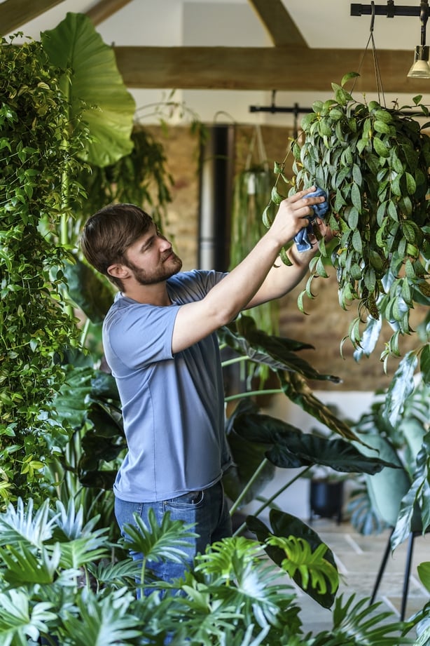 Tony Le-Britton tending plants (Jason Ingram/DK/PA)