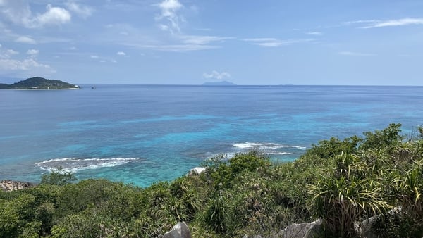 Rising seas could put most of Seychelles underwater in a matter of decades (Pic: Coastal view from Cousin Island)