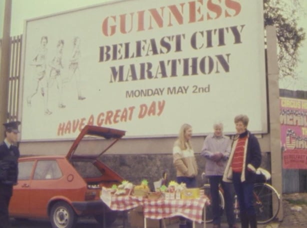 Refreshments for the runners in the Belfast City Marathon (1983)