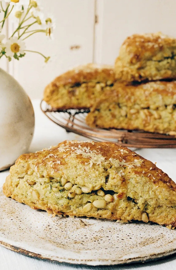 asil, Parmesan and pine nut scones from Love Is A Pink Cake (Pia Riverola/PA)
