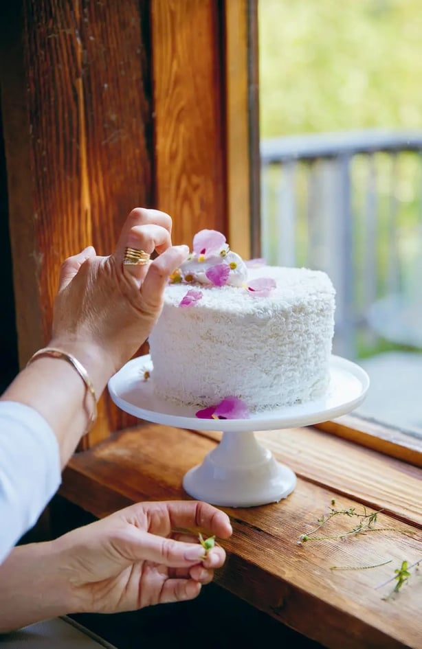 Coconut pudding cake from Love Is A Pink Cake (Pia Riverola/PA)