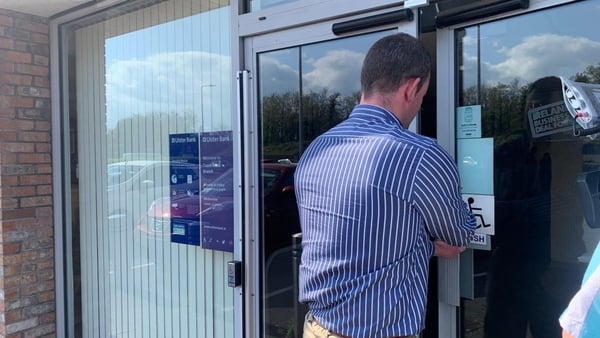 Ulster Bank at Tuam Road in Galway being closed for the final time this evening