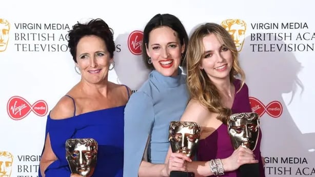 Fiona Shaw, Phoebe Waller-Bridge and Jodie Comer at the BAFTA TV awards in 2019 (Alamy/PA)