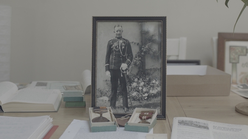 A photo of Jimmy Dolan, displayed by his son James.