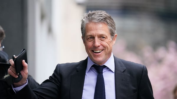 Hugh Grant arrives at the Rolls Buildings in central London for the conclusion of News Group Newspapers (NGN) phone hacking hearing. Pictures: PA