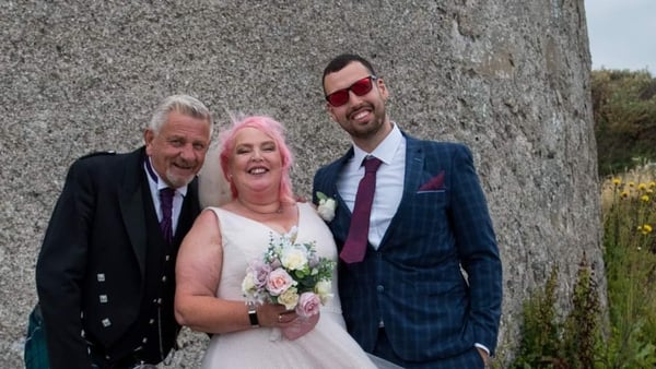 Louise Gilsenan wore a blush pink gown on her wedding day. Photo: Louise Gilsenan