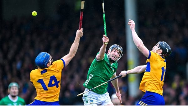 Limerick's Declan Hannon in action against Clare earlier in the season. The hurler will miss this weekend's semi-final due to a knee injury. Photo: Sportsfile