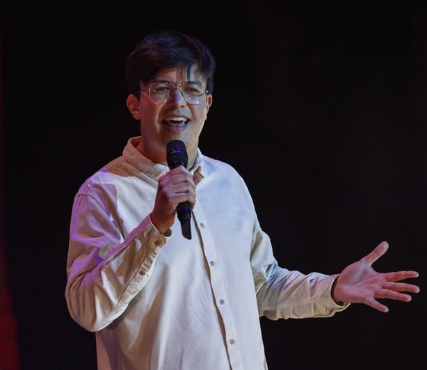 Phil Wang performs on stage during The Graham Norton Variety Show during Just For Laughs London