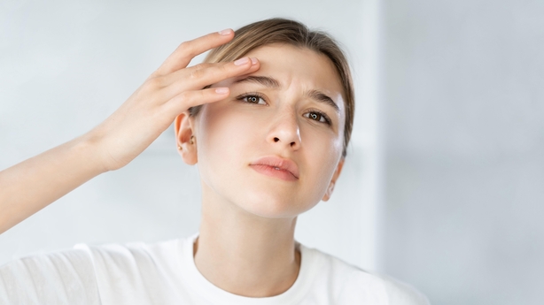 woman with sensitive skin.