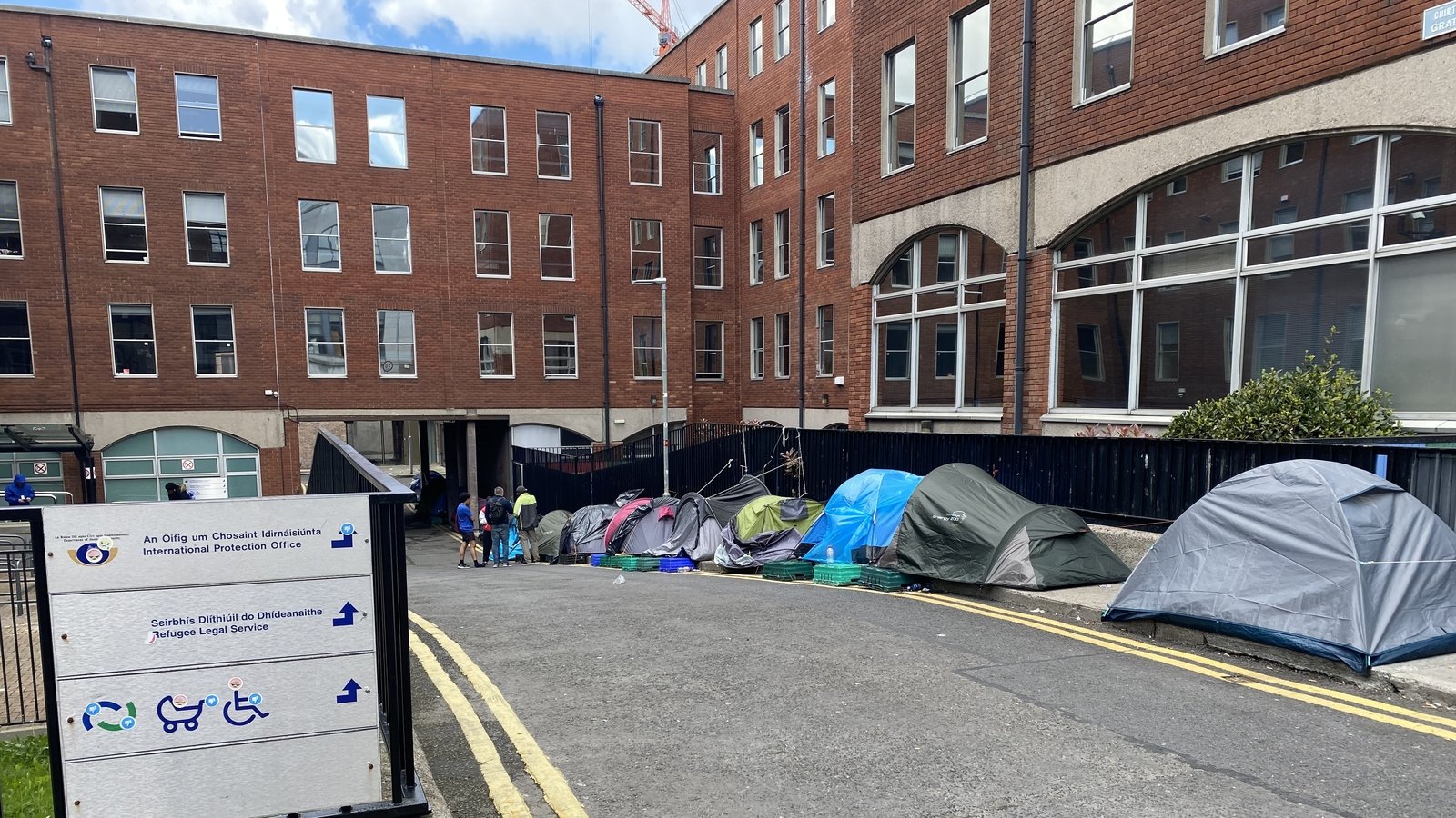 Tents being cleared from International Protection Office as Immigration chaos continues in Ireland