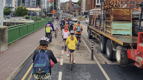 The Limerick 'school cycle bus' gives children an opportunity to cycle to and from school