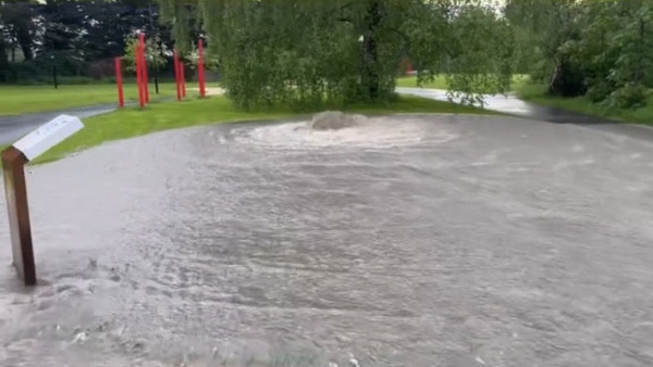 Uisce Éireann said the sewer overflowed near Firhouse Weir following heavy rainfall