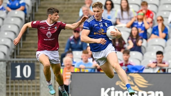 Cavan's Paddy Lynch and Jack Smith of Westmeath during last year's Tailteann Cup final