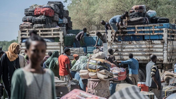 Refugees from Sudan arriving in Ethiopia last week