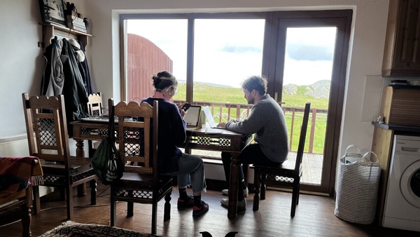 Ian Blake and Sian Conway moved to Inis Mhic an Doirn because of the fibre broadband access