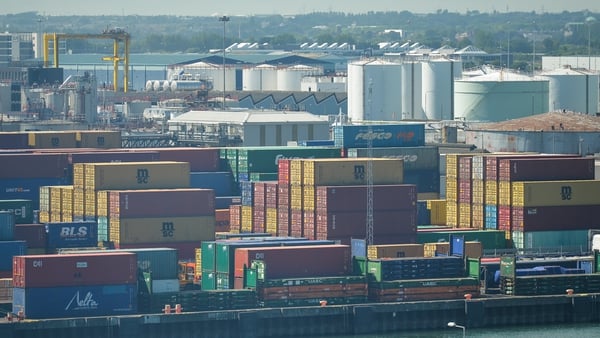 Exports dropped 3% or €514m compared with February