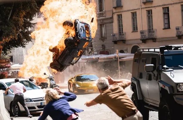 Hummers were modified to serve as armoured vehicles. (Fast X/Universal Pictures)