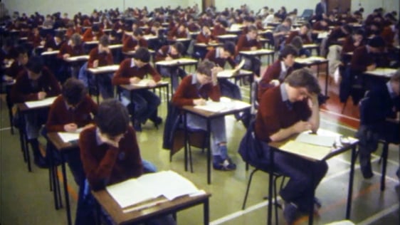 Leaving Cert students sit exams in 1983
