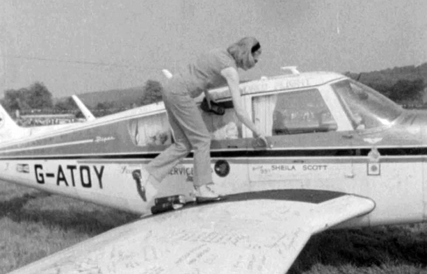 Sheila Scott at the Ballyfree Air Show, 1968