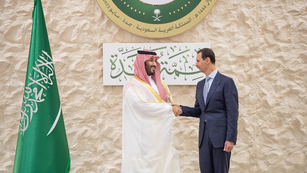 Saudi Arabian Crown Prince Mohammed bin Salman greeted Syrian President Bashar Al Assad before the summit (Pic: Royal Court of Saudi Arabia)