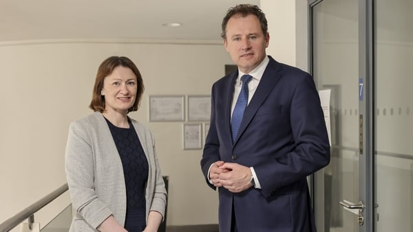 Niamh Lenehan, with Minister for Agriculture Charlie McConalogue, was appointed chief executive of the new regulator in May