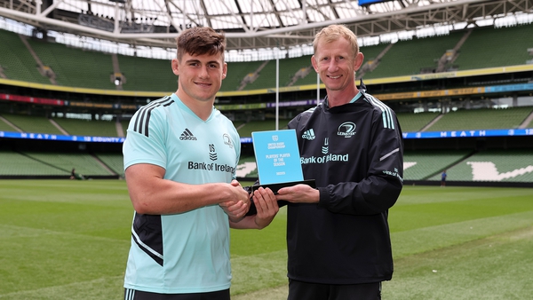 Sheehan was presented with the award by his head coach Leo Cullen
