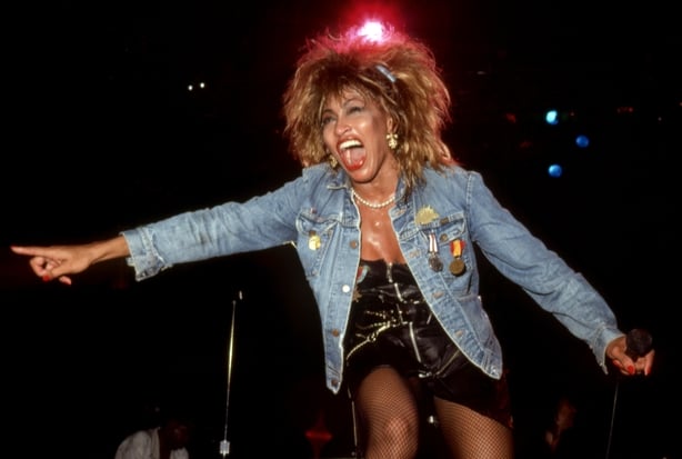 Tina Turner performs at the Joe Louis Arena during her "Private Dancer Tour" on August 18, 1985